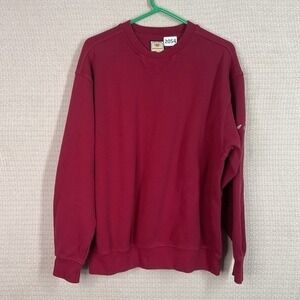 VTG Joey Rodolfo 1879 Red Knit CrewNeck Sweater Men Large Hong Kong 100% Cotton